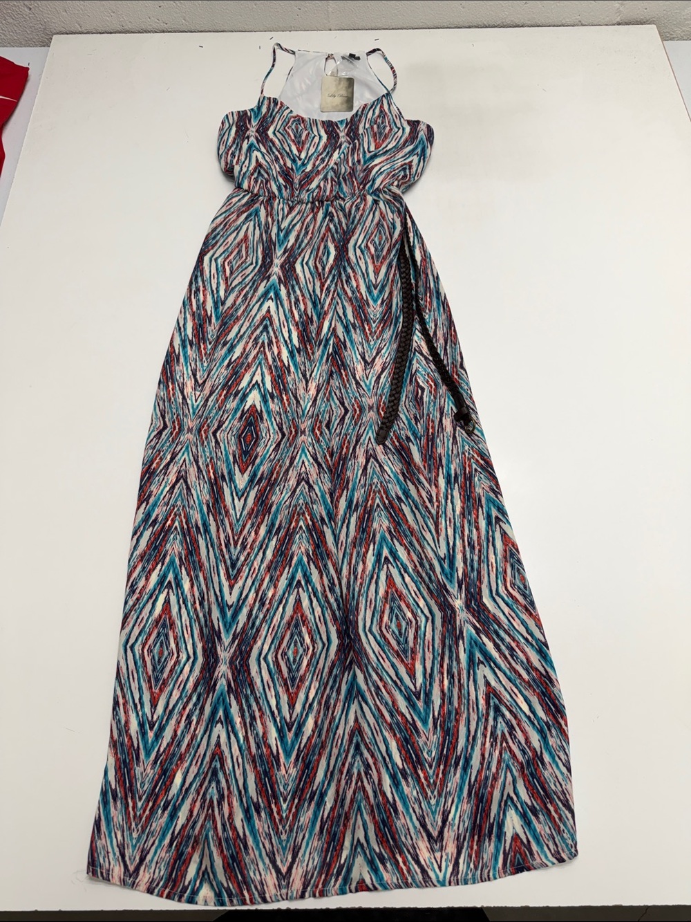 LILY ROSE Women’s Medium Red White Blue Dress